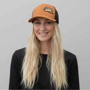 Alibi Ale Works Trucker Hat – Brown & Black Mesh (Adjustable)